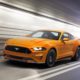 2018 Ford Mustang V8 GT Performace Pack - Orange Fury Exterior - Front Quarter - Dynamic