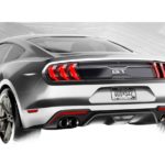 2018 Ford Mustang V8 GT - Sketch - Exterior - Rear - Static