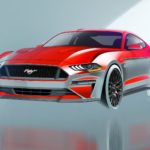 2018 Ford Mustang V8 GT - Sketch - Red Exterior - Front Quarter - Static