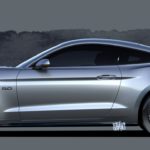 2018 Ford Mustang V8 GT - Sketch - Silver Exterior - Side - Static