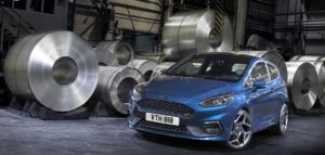 2017 Ford Fiest ST - Blue Exterior - Front Side Quarter - Factory