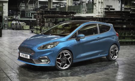 2017 Ford Fiest ST - Blue Exterior - Front Side Quarter - Static