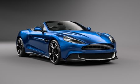 2018 Aston Martin Vanquish S Volante - Blue Exterior - Front Side Quarter