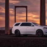 2018 Dodge Durango SRT - White Exterior - Front Side Quarter - Sunset