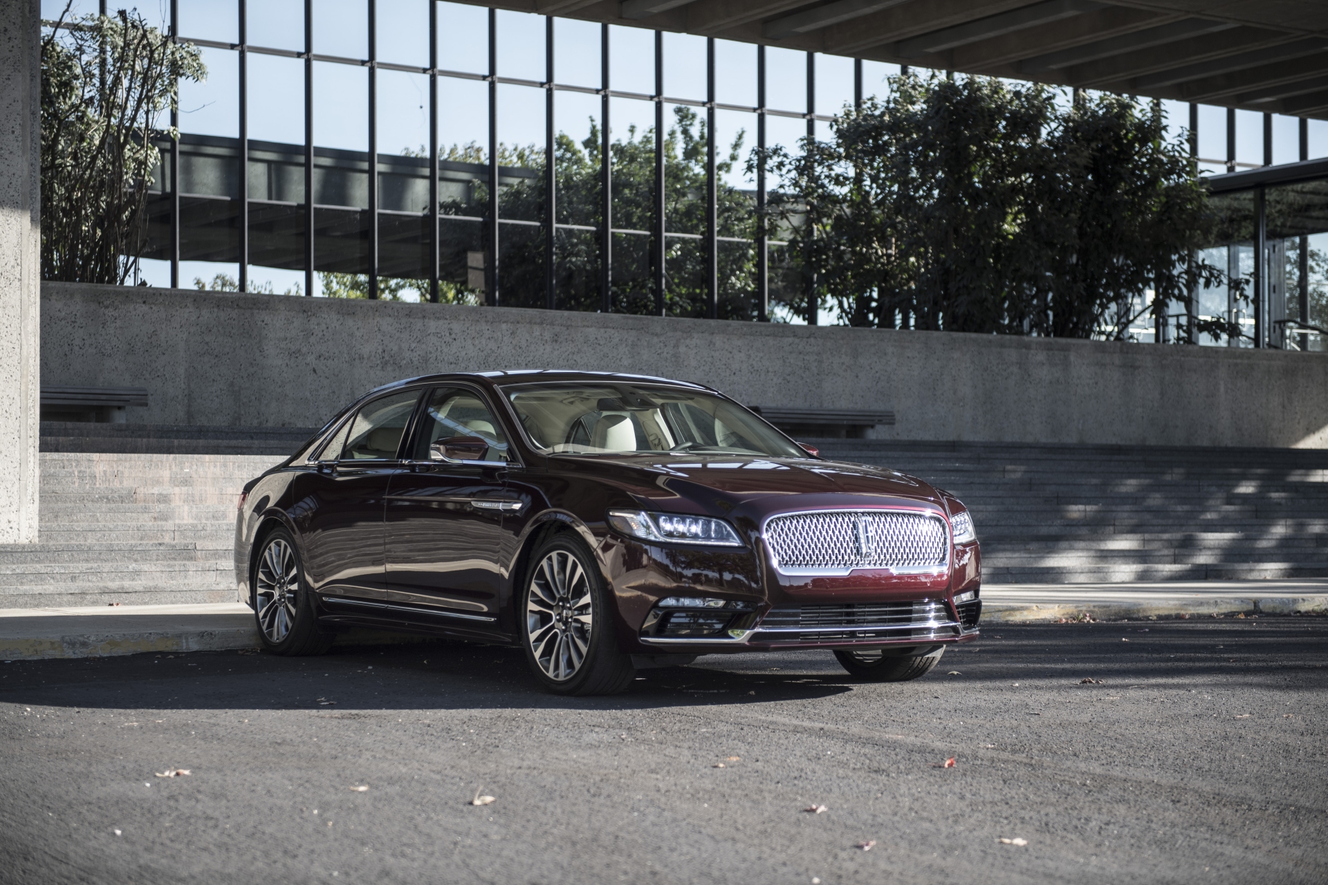 2017 Lincoln Continental - Red Exterior - Front Right Quarter - Static