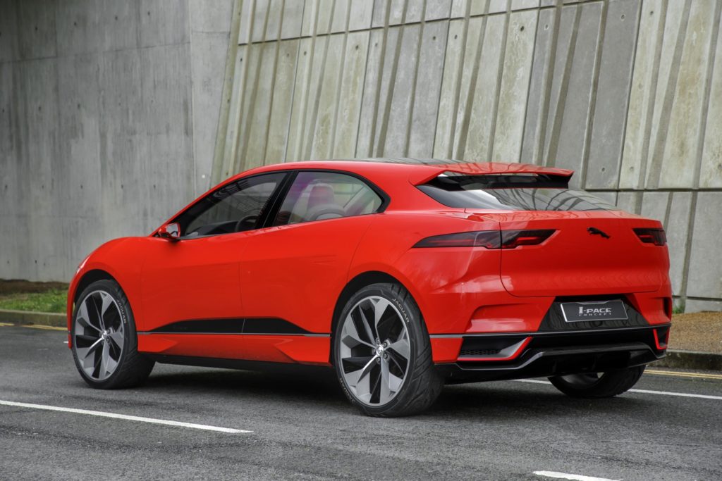 2018 Jaguar I-PACE - Red Exterior - Rear Side Quarter - Static