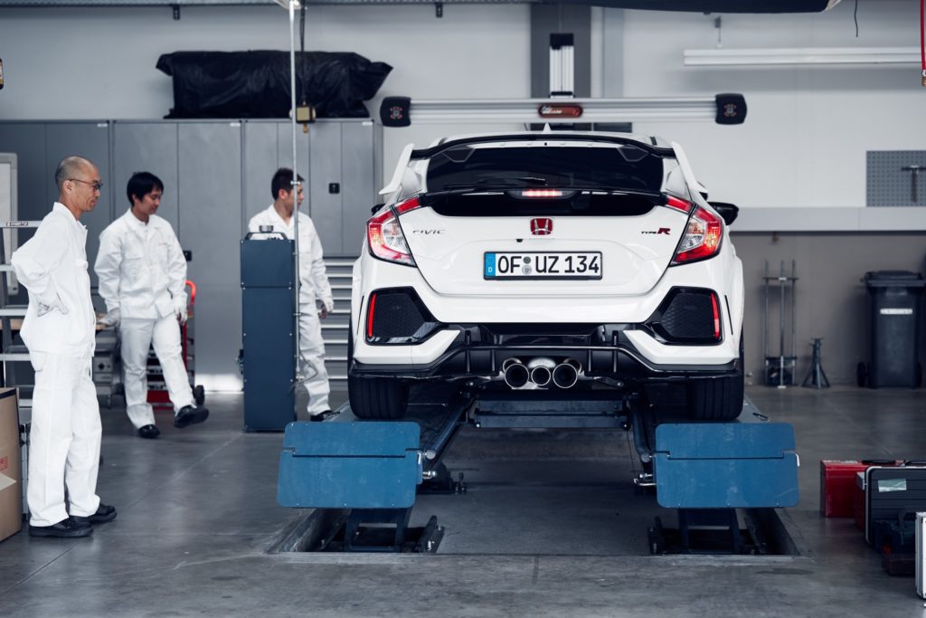2017 Honda Civic Type R - White Exterior - Rear - static - Garage