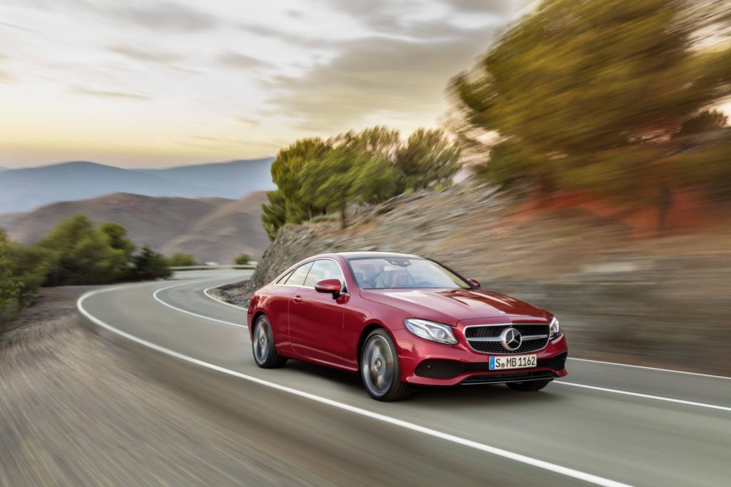 2017 Mercedes-Benz E-Class Coupe - Red Exterior - Front Left Side Quarter - Dynamic