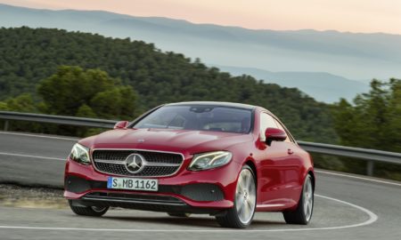 2017 Mercedes-Benz E-Class Coupe - Red Exterior - Front Right Side Quarter - Dynamic