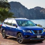 Nissan Middle East launches the refreshed 2018 Nissan Pathfinder - Blue Exterior - Front Side Exterior