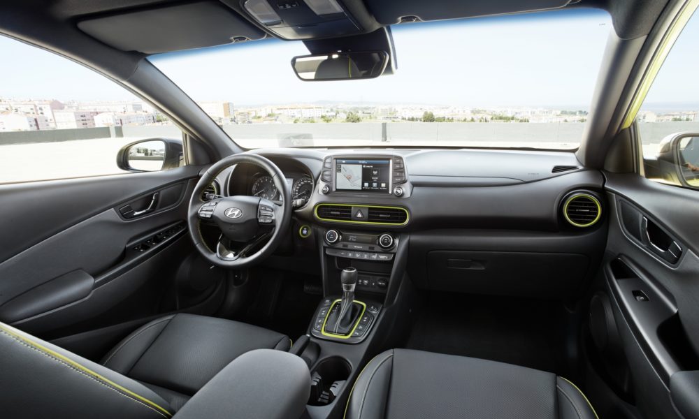 2018 Hyundai Kona - Front Cabin With Green Accents