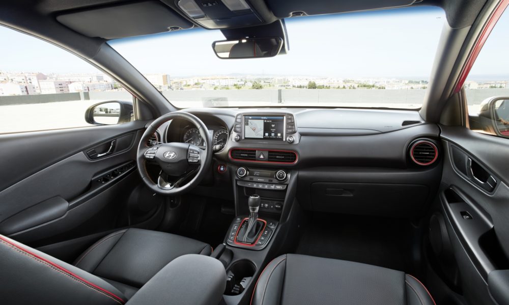 2018 Hyundai Kona - Front Cabin With Red Accents