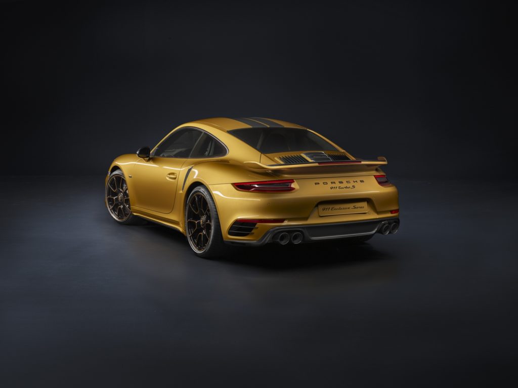 2018 Porsche 911 Turbo S Exclusive Series - Yellow Exterior - Rear Side