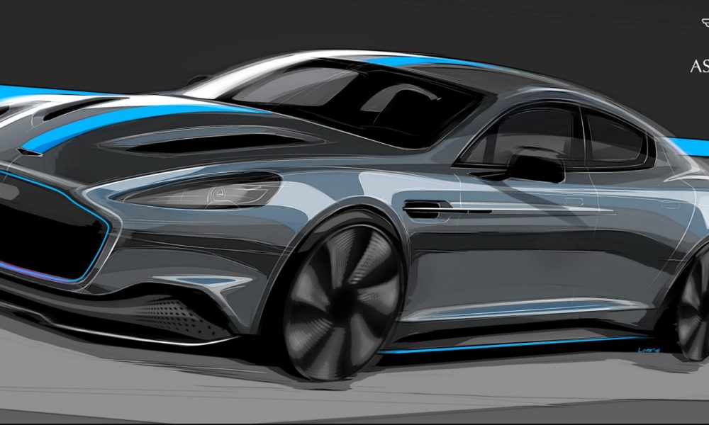 Aston Martin RapidE - Front Side View - First All-electric Aston Martin