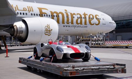 The Jannarelly Design-1 was transported-from Dubai by Emirates SkyCargo