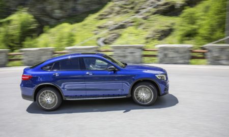 2017 Mercedes-Benz GLC 250 4MATIC Coupe Review - Blue Exterior - Side View - Dynamic