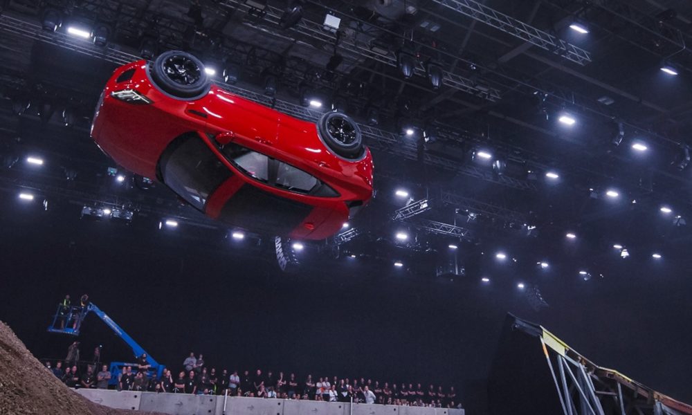 Jaguar E-PACE Sets Record For Furthest Barrel Roll in a Production Vehicle - Mid-flight