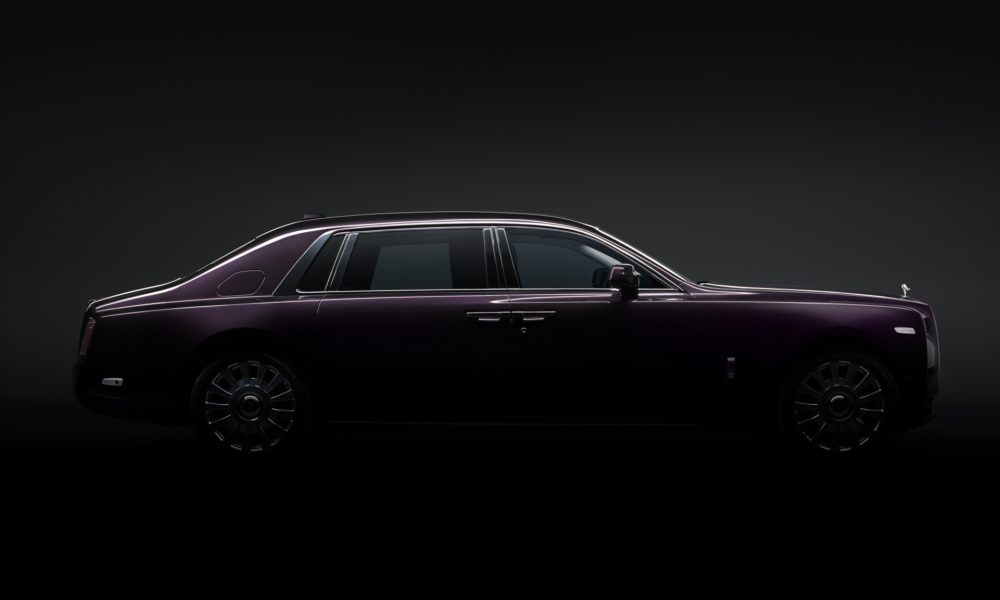 2018 Rolls-Royce Phantom VII - Purple Exterior - Side View - Dim Lighting