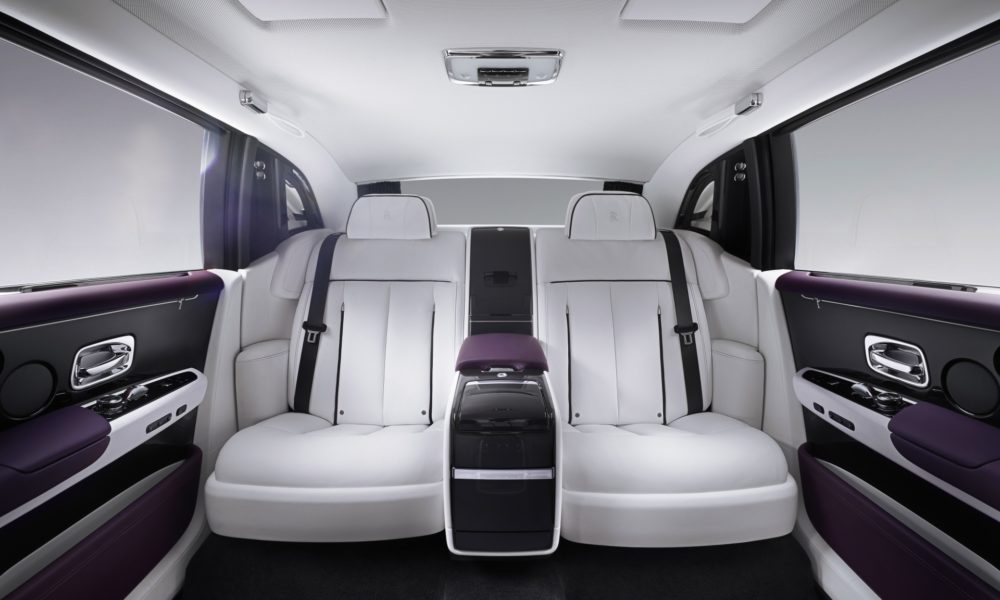 2018 Rolls-Royce Phantom VII - White & Purple Interior - Rear Seating
