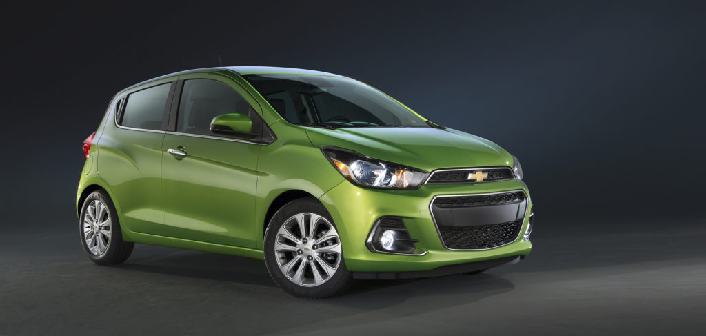 Cheap & Cheerful Affordable Vehicles Under AED 50,000 -Chevrolet Spark - Green Exterior - Front Side View