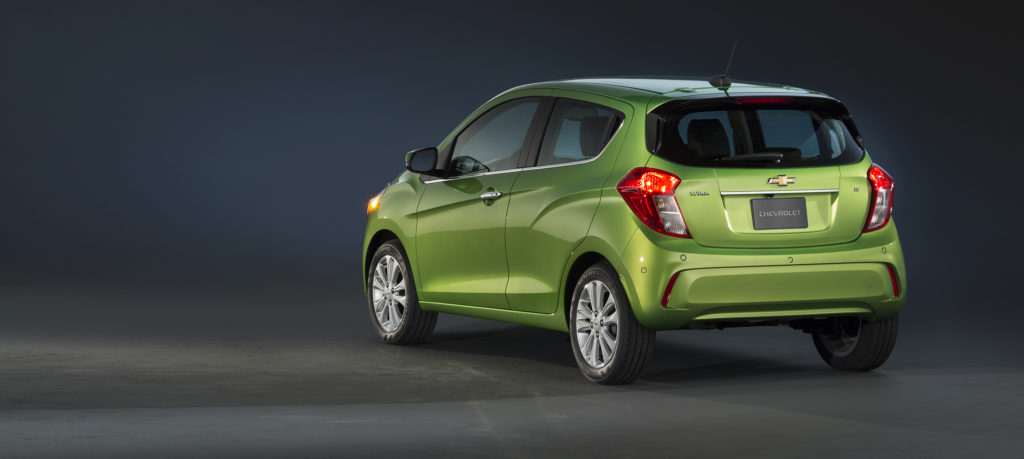 Cheap & Cheerful Affordable Vehicles Under AED 50,000 -Chevrolet Spark - Green Exterior - Rear Side View