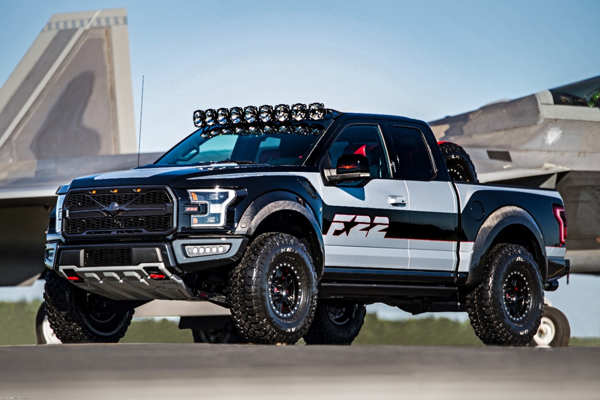 Ford F-150 Raptor F-22 Concept - Black Exterior - Front Side View