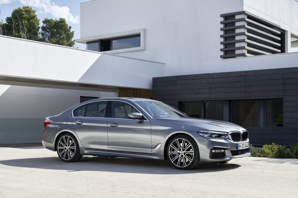 2017 BMW 540i Review - Grey Exterior - Front Side View - Static