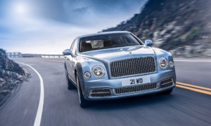 2017 Bentley Mulsanne Review - Light Blue Exterior - Front Side View - Dynamic