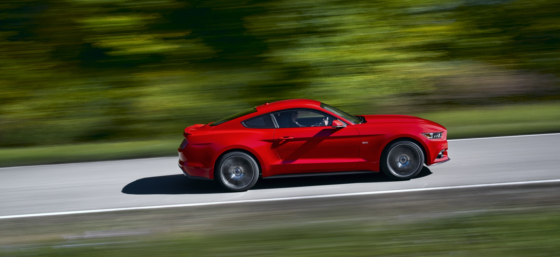 2017 Ford Mustang GT Review - Red Exterior - Side View