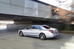 2018 Mercedes-Benz S-Class - Silver Exterior - Rear Side View - Dynamic