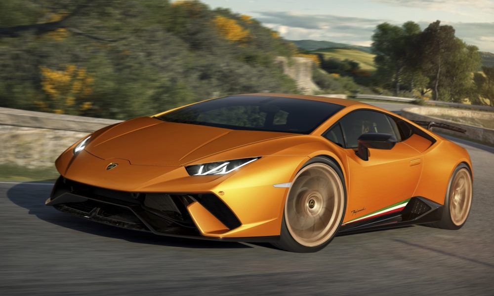 2018 Lamborghini Huracan - Orange Exterior - Front Side View - Lamborghini production hits a new high
