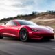 Tesla Roadster - Red Exterior - Front Side View