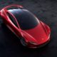 Tesla Roadster - Red Exterior - Overhead View