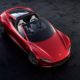 Tesla Roadster - Red Exterior - Overhead View - Top Off