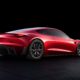 Tesla Roadster - Red Exterior - Rear Side View