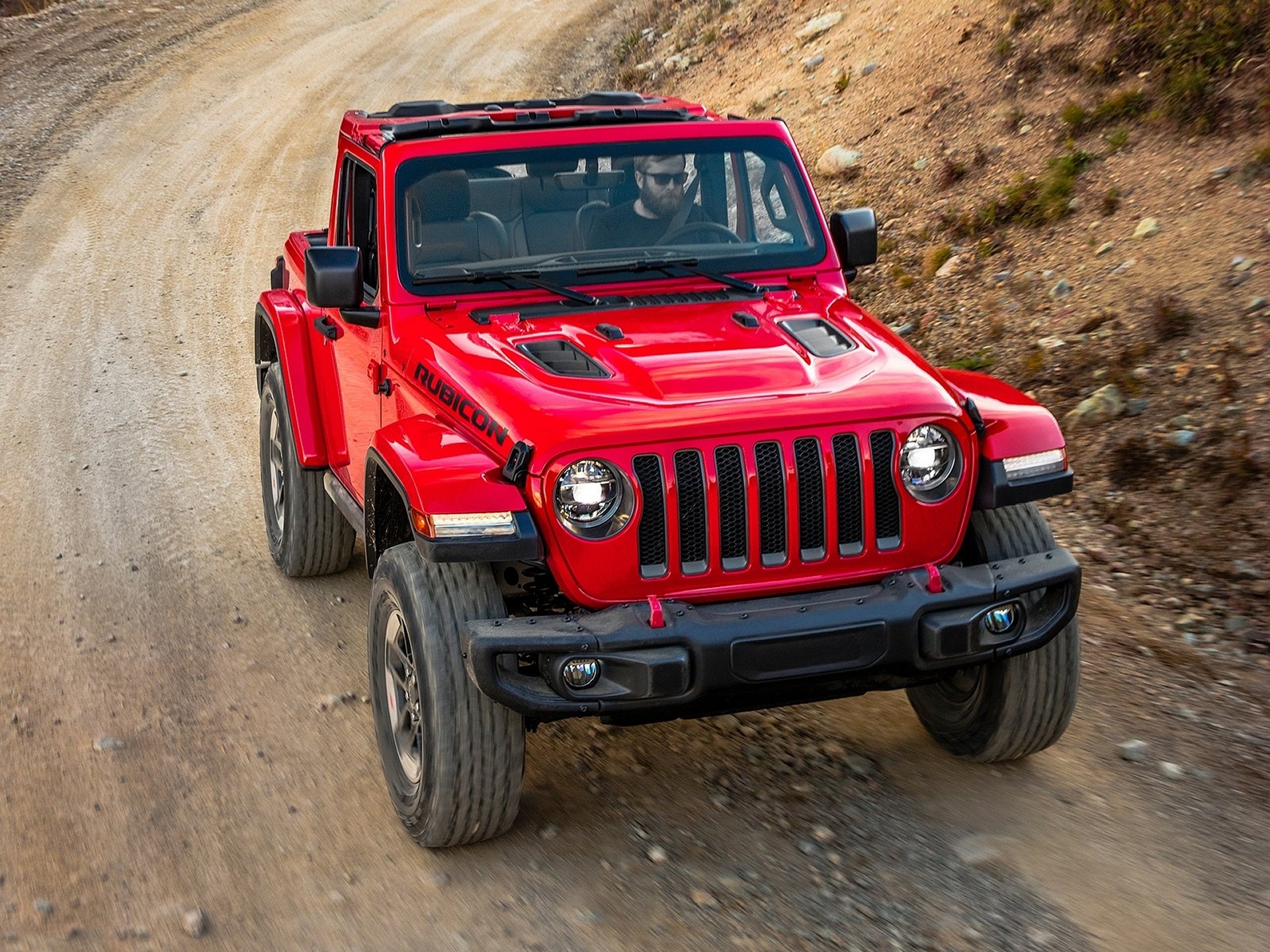 2018 Jeep Wrangler Rubicon - Red Exterior - Front Side View