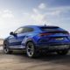 2018 Lamborghini Urus SUV - Blue Exterior - Rear Side View - Dynamic